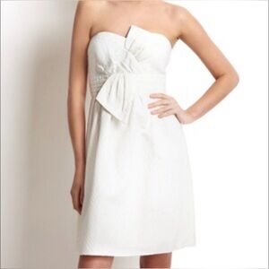$148 NWT Max & Cleo strapless dress with front bow detail size 4